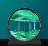 3D Dynamic Moving Sand Art Table Lamp with Wooden/Metal Stand: LED Sandscape Quicksand Night Light for Relaxing Home Decor. This Mesmerizing