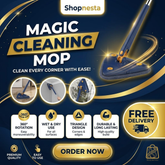 360° Extendable Triangle Mop – Twist Squeeze Cleaning Mop for Floors, Windows, Bathroom & Ceiling Dusting