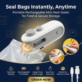 🔥 Portable Mini Bag Sealer – Rechargeable Handheld Heat Sealing Machine for Plastic Bags | Keep Food Fresh Longer
